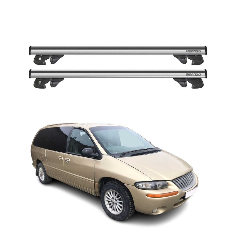 2001-2004 Chrysler Town & Country Roof Rack Cross Bars Silver