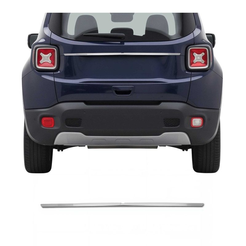 2015-2018 Jeep Renegade Rear Trunk Tailgate Door Handle Cover Steel Silver