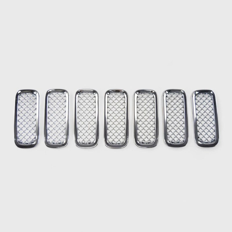 2015-2019 Jeep Renegade Grille Overlay Chrome 7Pcs ABS Plastic