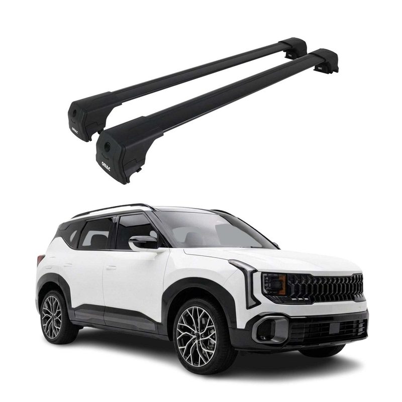 2027-2028 Kia Seltos Roof Rack Cross Bars Black Aluminium 2 Pcs