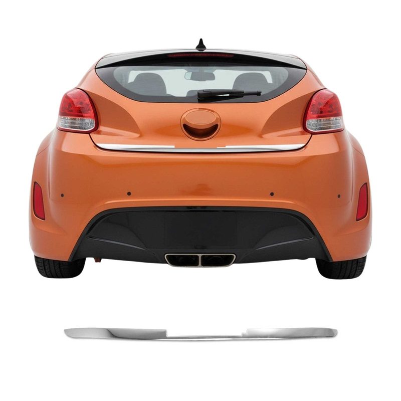 2012-2017 Hyundai Veloster Rear Trunk Lid Molding Trim Stainless Steel Silver