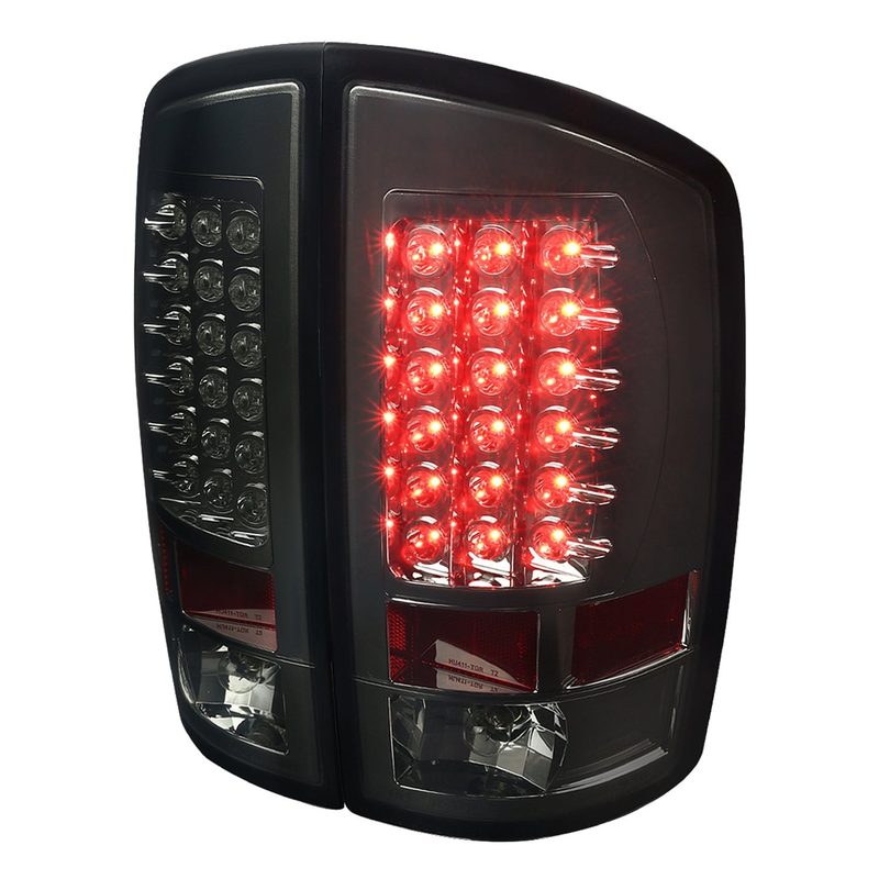 2007-2009 Dodge RAM LED Tail Lights Chrome Housing/Smoke Lens