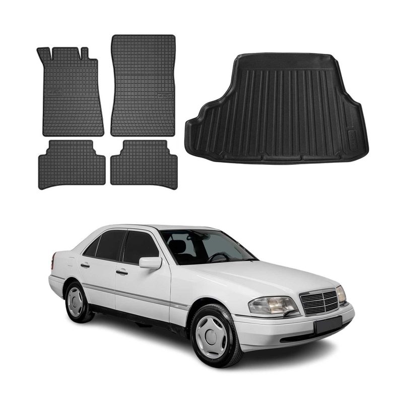 1994-2000 Mercedes C Class W202 Floor Mats & Cargo Liner Full Set All Weather