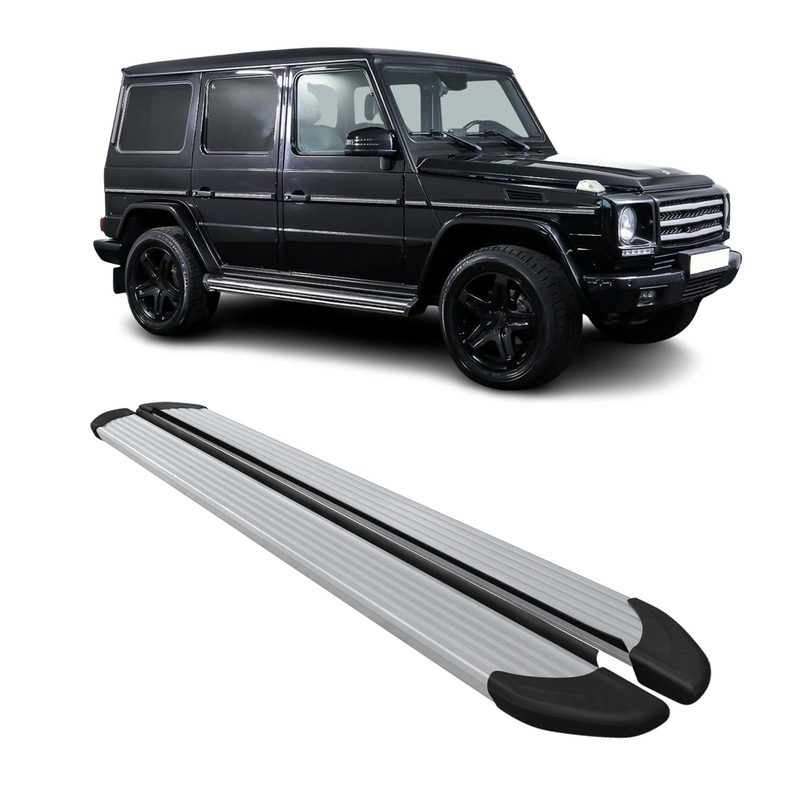 2007-2018 Mercedes G Class W463 Running Boards Side Steps Silver