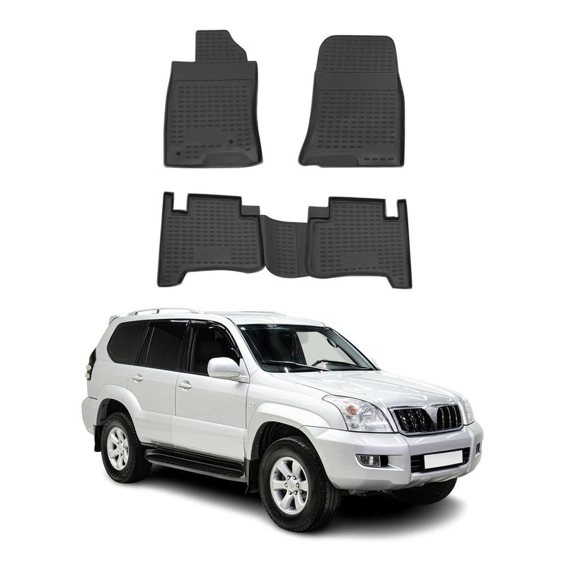 2003-2009 Lexus GX 470 Floor Mats Liners Full Set All Weather Black