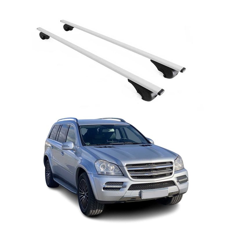 2007-2012 Mercedes GL Class X164 Roof Rack Cross Bars Silver