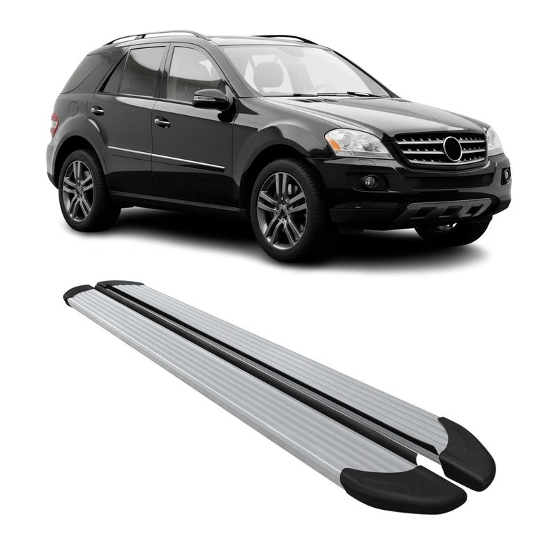 2005-2011 Mercedes M Class W164 Running Boards Side Steps Silver