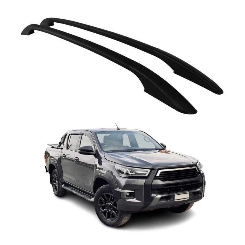 2016-2023 Toyota Hilux Roof Rack Rails Side Rails Black