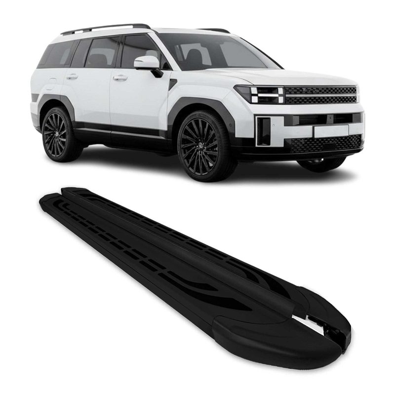 Nerf Bars Side Step Running Boards for Hyundai Santa Fe 2024-2026 Alu Black 2x