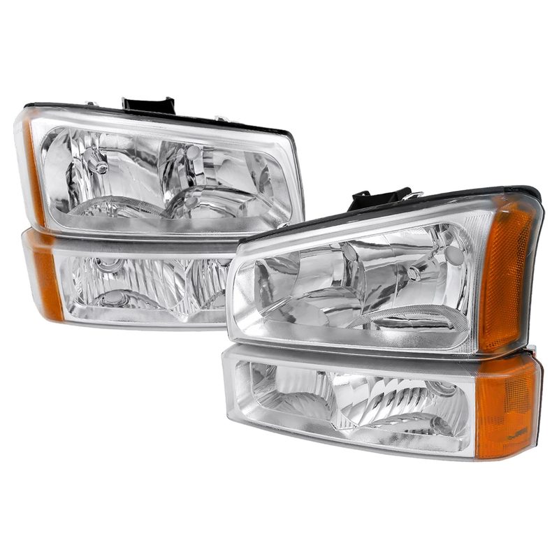 2002-2006 Chevy Avalanche/ 03-2007 Silverado Factory Headlights Bumper Lights