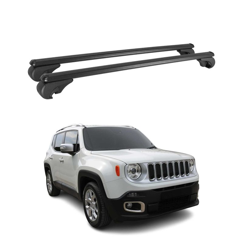 2015-2023 Jeep Renegade Roof Rack Cross Bars Black