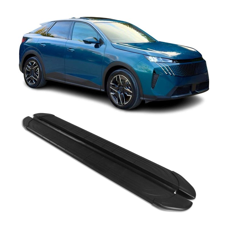 Side Step Running Boards Nerf Bars for Hyundai Santa Fe 2019-2023 Black 2Pcs
