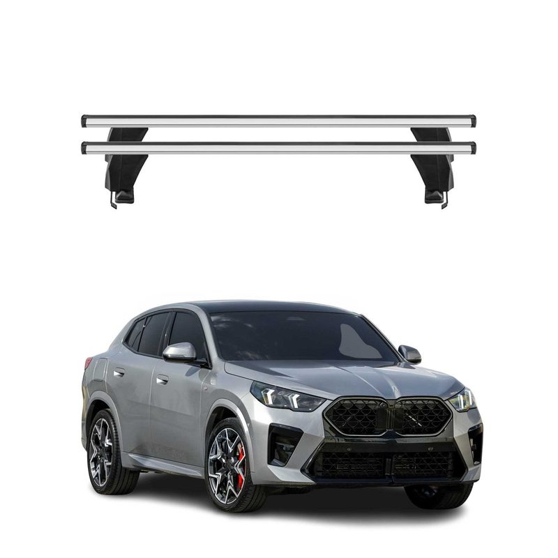 Top Roof Racks Cross Bars Luggage Carrier for BMW X2 U10 2024-2026 Alu Gray 2x