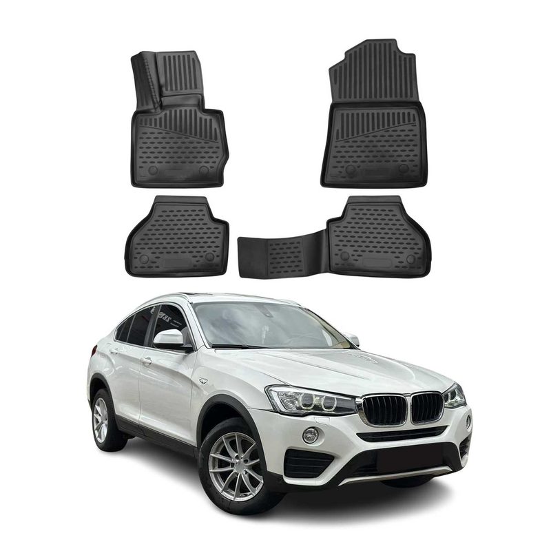 2015-2018 BMW X4 F26 Floor Mats Liners Full Set All Weather Black