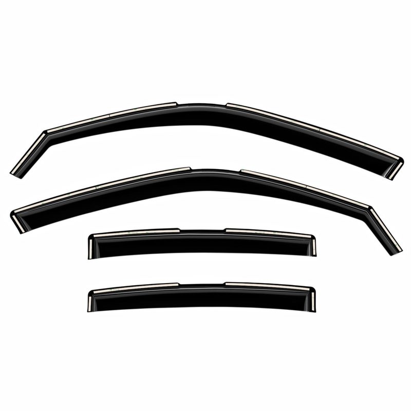 Clim Art Wind Deflectors for Jeep Gladiator 2020-2025 Shatterproof Dark Smoke 4x