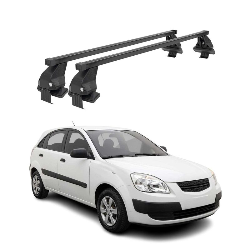 2006-2012 Kia Rio Roof Rack Cross Bars Black