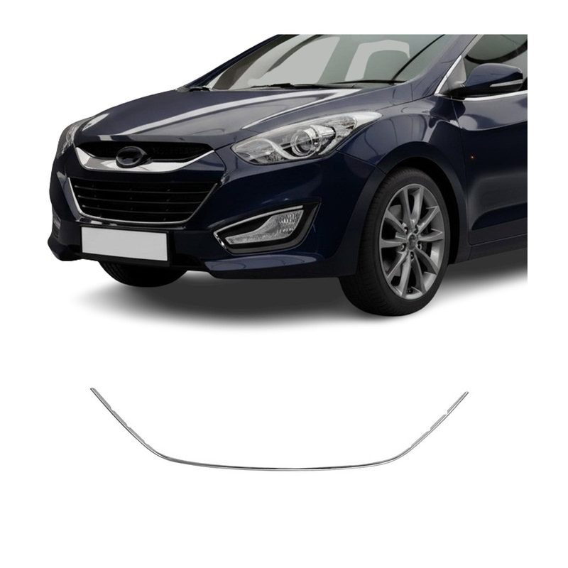 2013-2017 Hyundai Elantra GT Front Bumper Grill Trim Molding Stainless Steel Silver