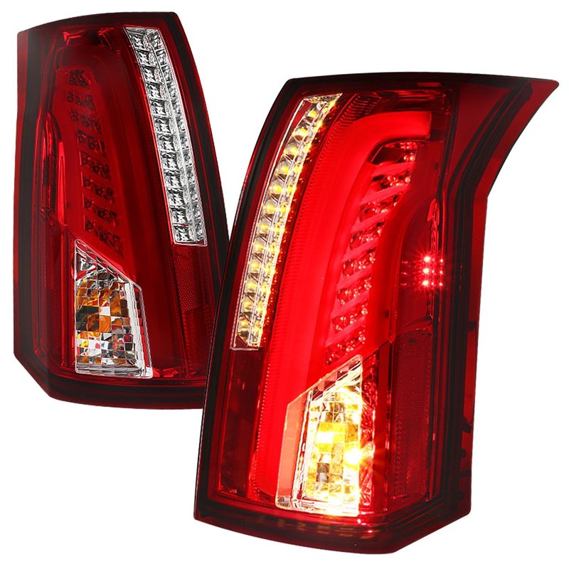 2003-2007 Cadillac CTS LED Tail Lights Chrome Housing/Red Lens