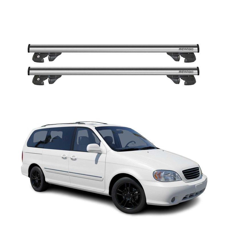 2002-2005 Kia Sedona Roof Rack Cross Bars Silver