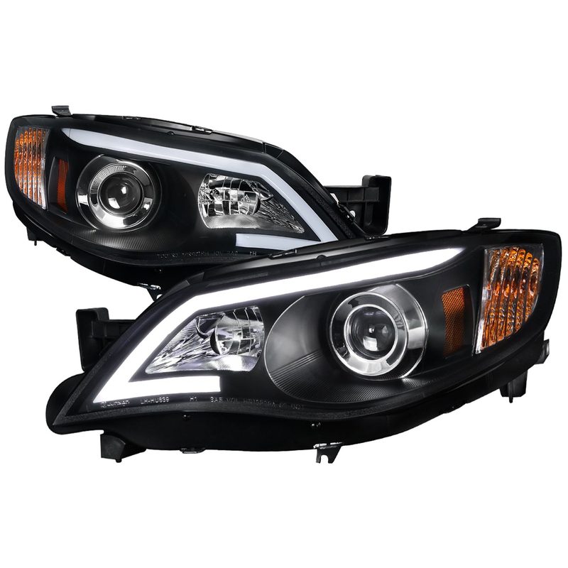 2008-2014 Subaru Impreza WRX / 08-2011 Outback Sport LED Bar Headlights Black