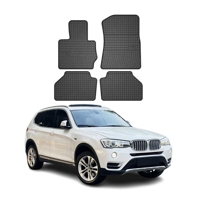 2011-2017 BMW X3 F25 Floor Mats Liners Full Set All Weather Rubber Black