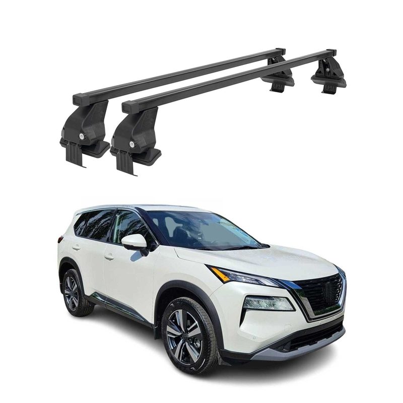 Top Roof Racks Cross Bars Carrier for Nissan Rogue T33 2021-2026 Steel Black 2x