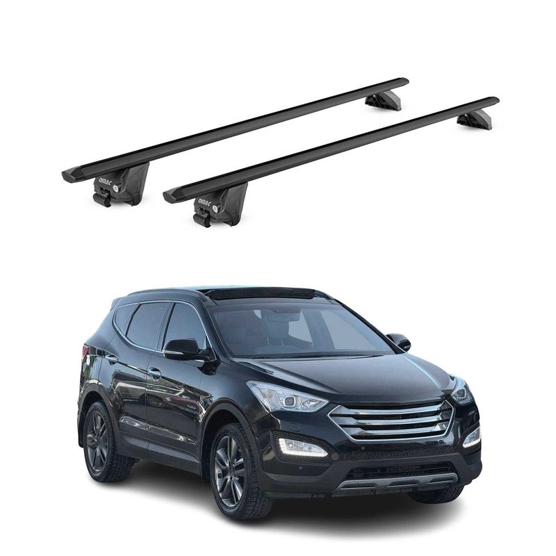 2013-2018 Hyundai Santa Fe Roof Rack Cross Bars Black