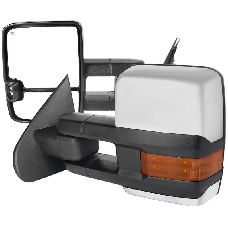 2014-2016 Chevy Silverado/GMC Sierra Heated ATS Manual Chrome Towing Mirrors
