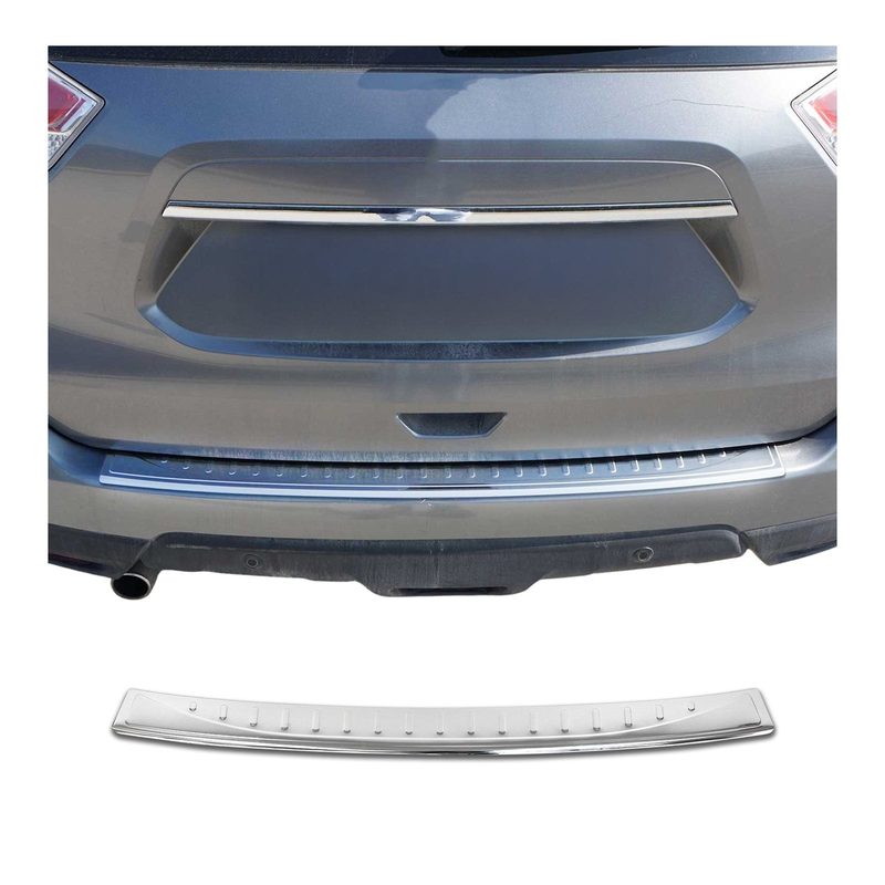 2014-2020 Nissan Rogue Rear Bumper Sill Cover Protector Guard Stainless Steel Silver