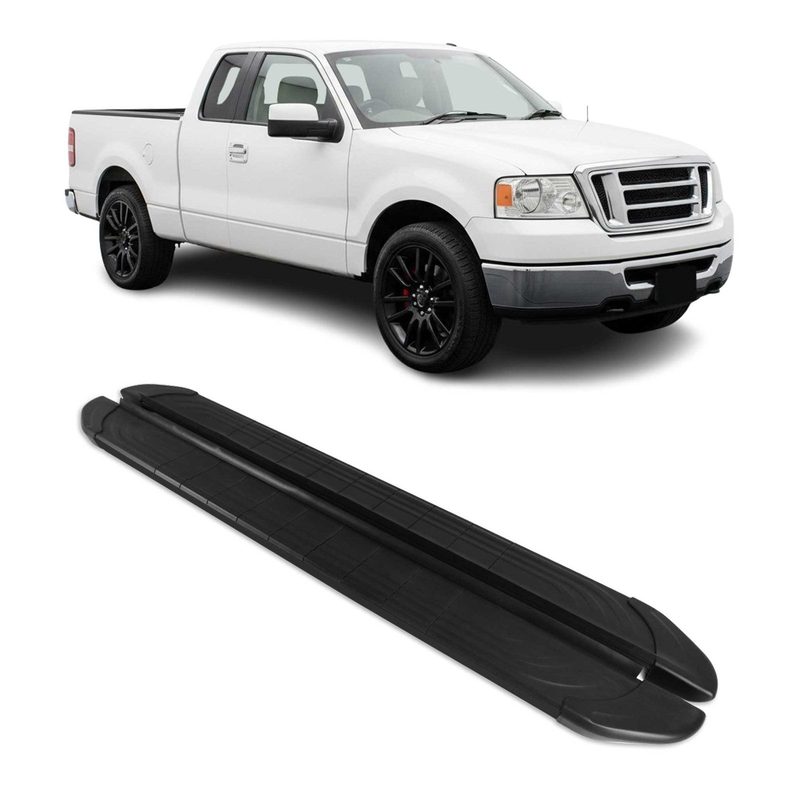 2004-2014 Ford F-150 Super Cab Nerf Bar Side Step Running Boards Alu 2x