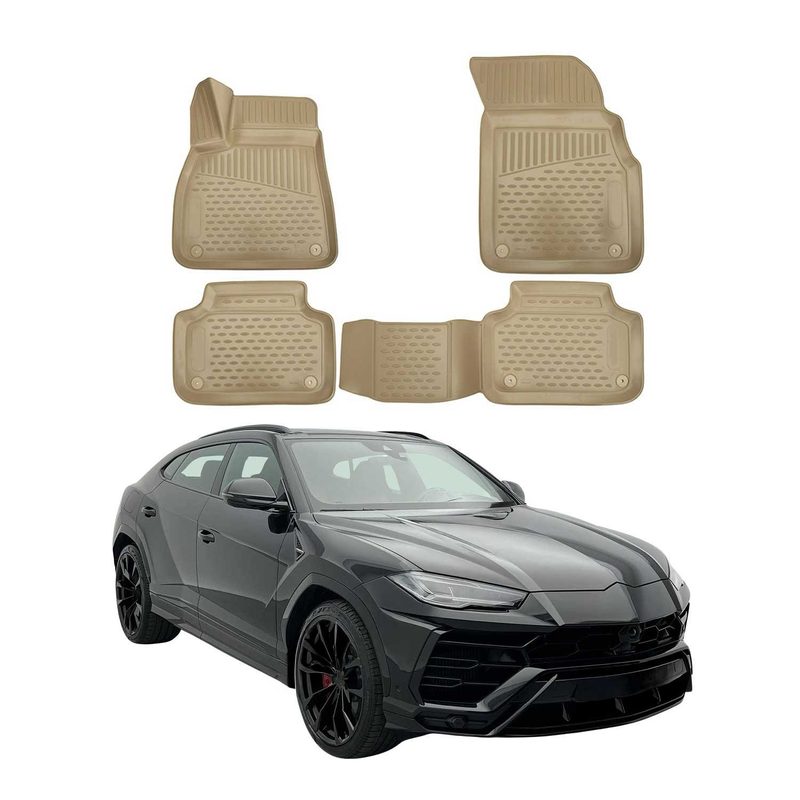 2018-2024 Lamborghini Urus Floor Mats Liners Full Set All Weather Beige