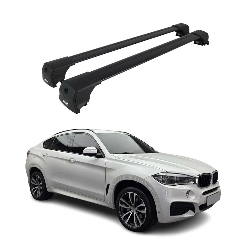 2015-2019 BMW X6 F16 Roof Rack Cross Bars Black