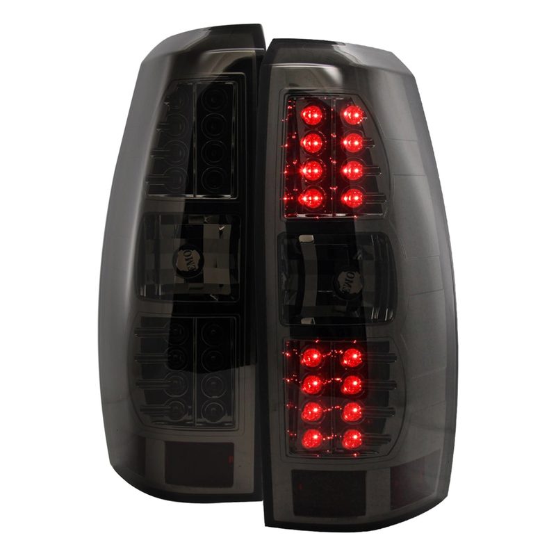 2007-2012 Chevrolet Avalanche LED Tail Lights Chrome Housing/Smoke Lens