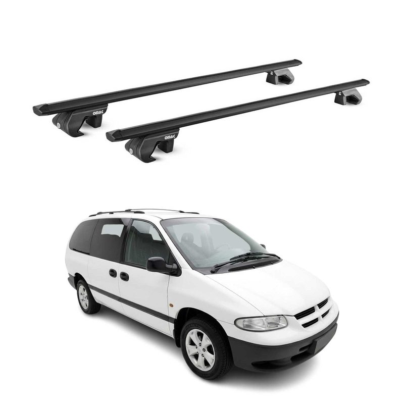 Roof Rack Cross Bars for Chrysler Voyager 1996-2000 Aluminium Grey 2 Pcs