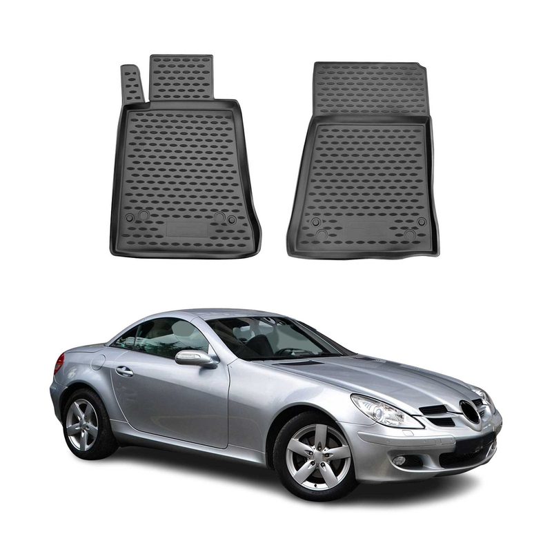 2005-2011 Mercedes SLK Class R171 Floor Mats Liners Full Set All Weather Black