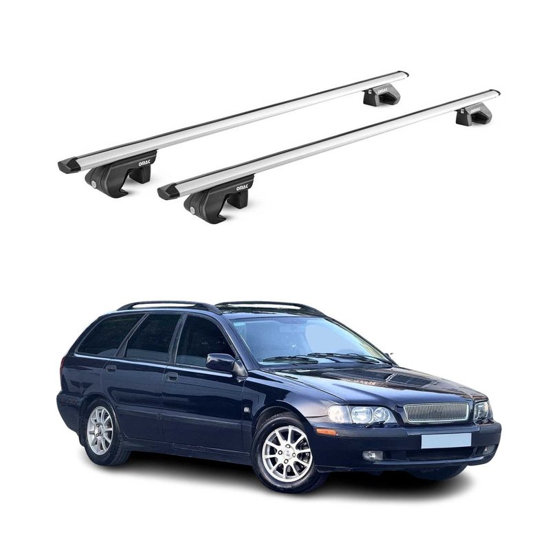 Roof Rack Cross Bars Luggage Carrier for Volvo V50 2005-2007 Alu Grey 2Pcs