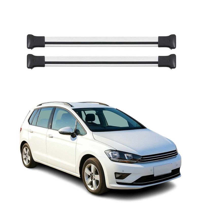 2015-2019 VW Golf SportWagen Mk7 Roof Rack Cross Bars Silver