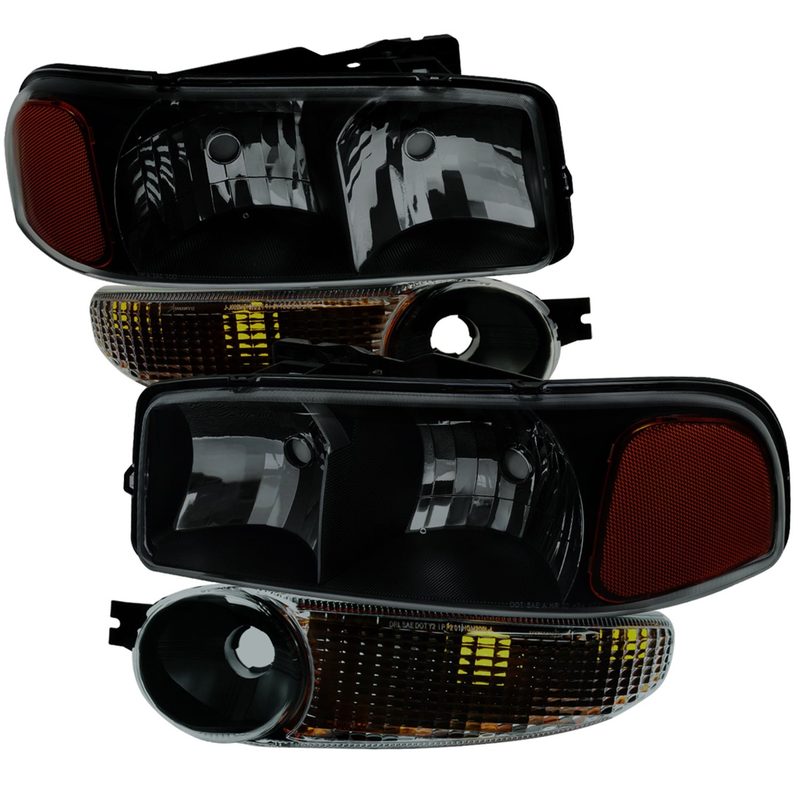 1999-2006 GMC Sierra 1500/2500/3500 Yukon/ XL Headlights&Bumper Lights Smoke