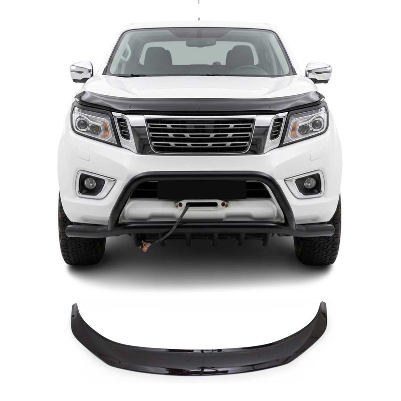 2014-2024 Nissan Navara D23 Front Bug Shield Hood Deflector 1 Pc Smoke