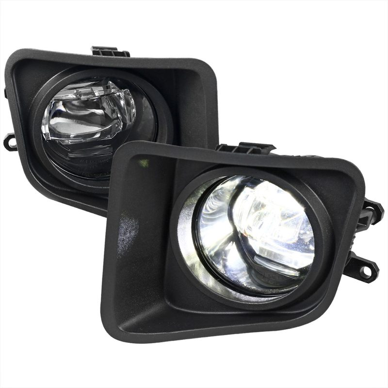 2014-2018 Toyota Tundra SMD LED Projector Fog Lights Kit Chrome/Clear Lens