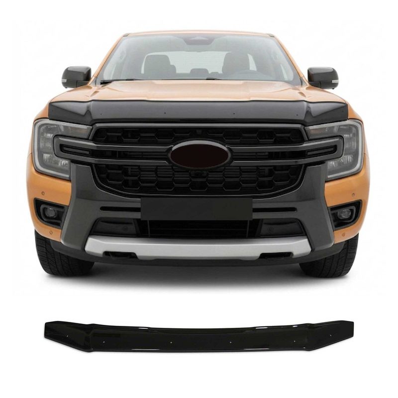 OMAC Front Bug Shield Hood Deflector Guard for Ford Ranger 2024-2026 Black