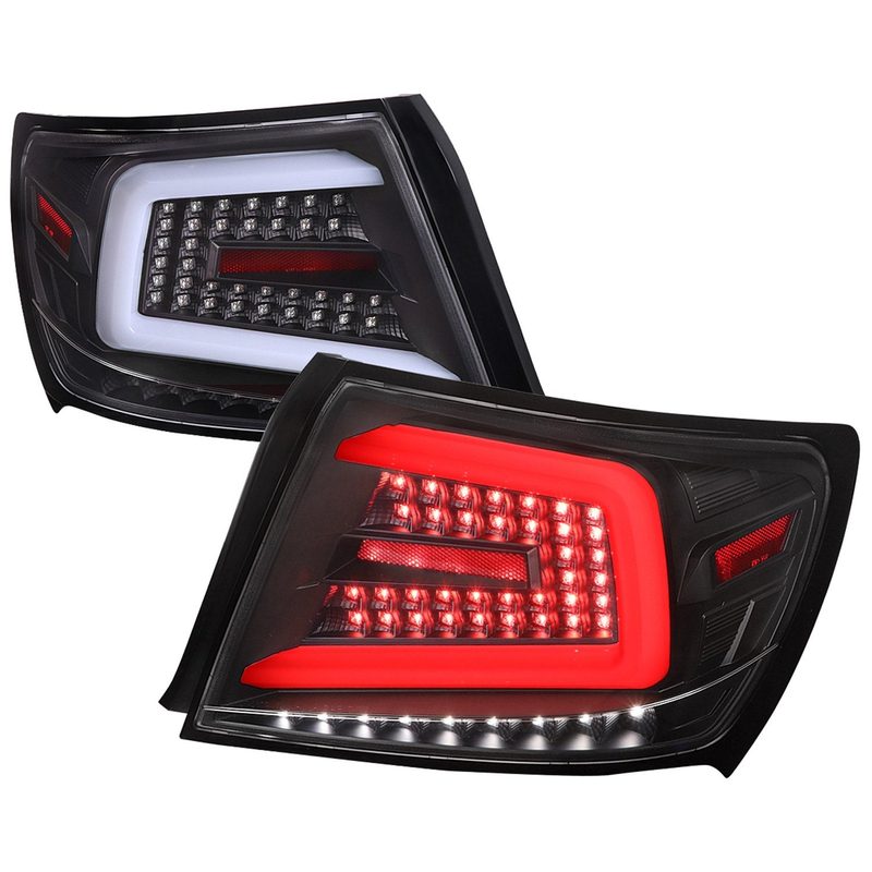 2008-2014 Subaru Impreza WRX/STI LED Turn Signal Tail Lights Matt Black/Clear