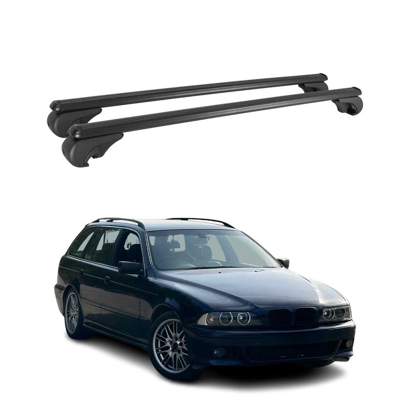 1999-2003 BMW 5 Series E39 Wagon Roof Rack Cross Bars Black