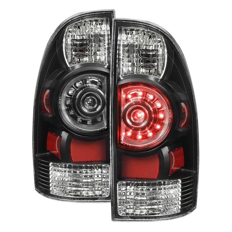 2005-2015 Toyota Tacoma LED Tail Lights Matte Black Housing/Clear Lens