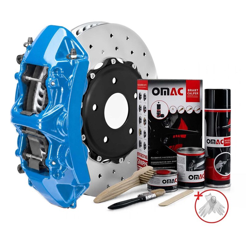 OMAC Brake Caliper Epoxy Based Car Paint Kit Florida Blue Glossy High-Temp