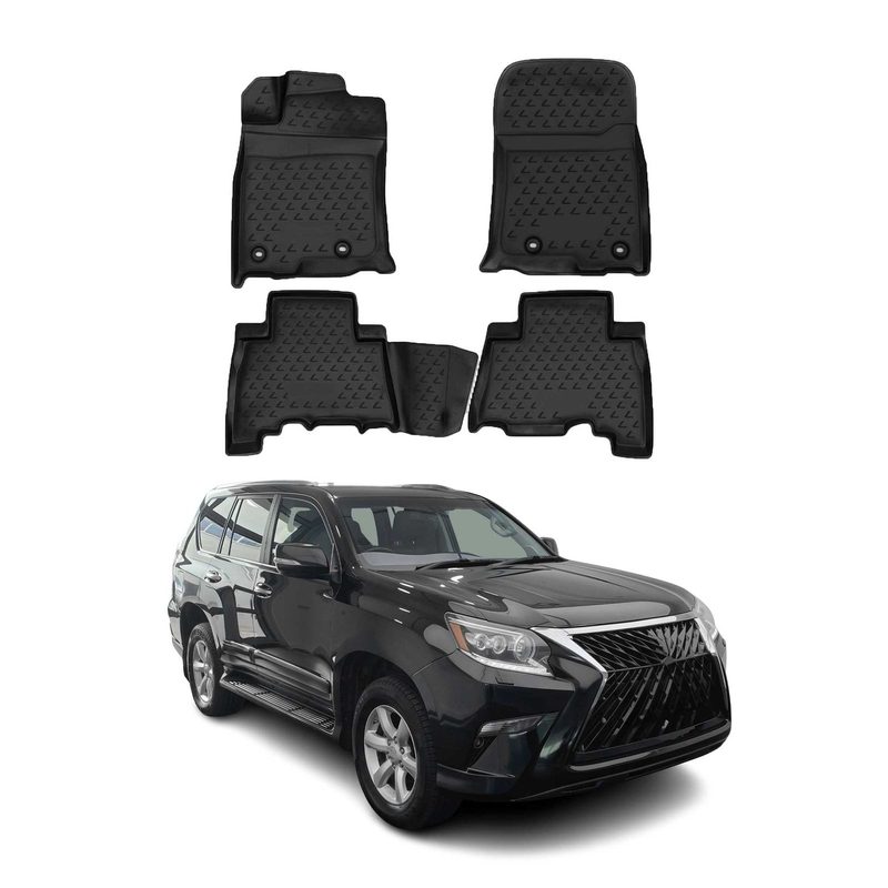 2014-2023 Lexus GX 460 5-Seater Floor Mats Liners Full Set All Weather Black
