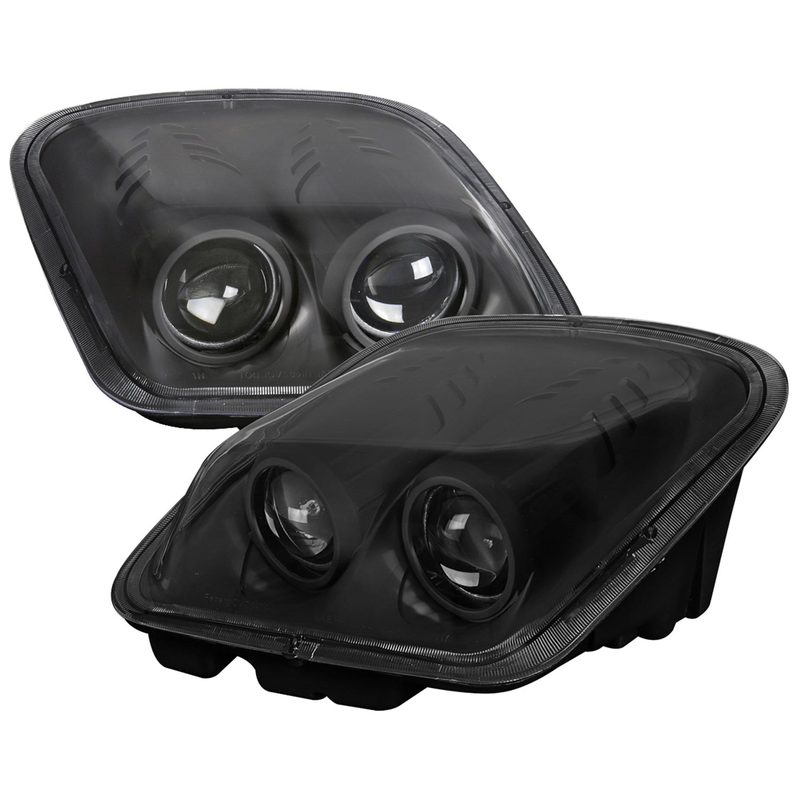 1997-2004 Chevy Corvette C5 H7 Projector Headlights Matte Black/Clear Lens