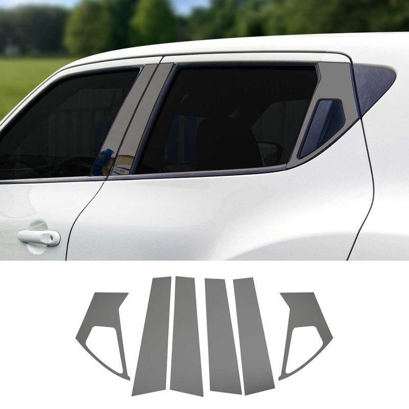 2011-2017 Nissan Juke Window B Pillar Posts Door Trim Cover Stainless Steel Dark 6x