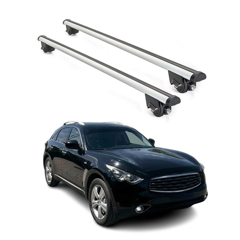 2004-2023 Infiniti FX30 Roof Rack Cross Bars Silver
