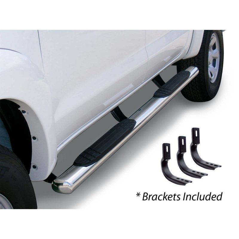 Go Rhino 4" Estribos OE Xtreme Kit - Acero Inoxidable + 4 Brackets de cada lado (Solo para autos que usan Diesel) 684404387PS